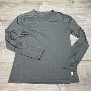 On Running Long Sleeve Running Shirt Men's Medium Slim Performance Gray